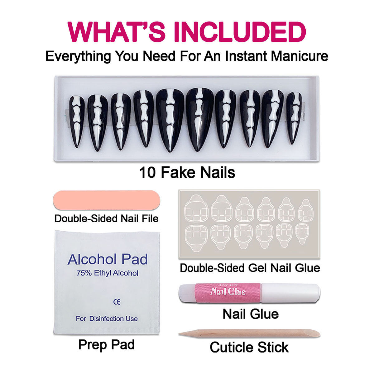 Orchids Press On Nails, Light Floral Flowers Press On Nails