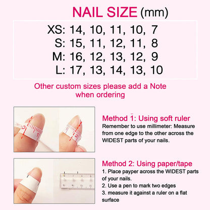 Strawberries Press On Nails, Cute Floral Pink Strawberry Nails